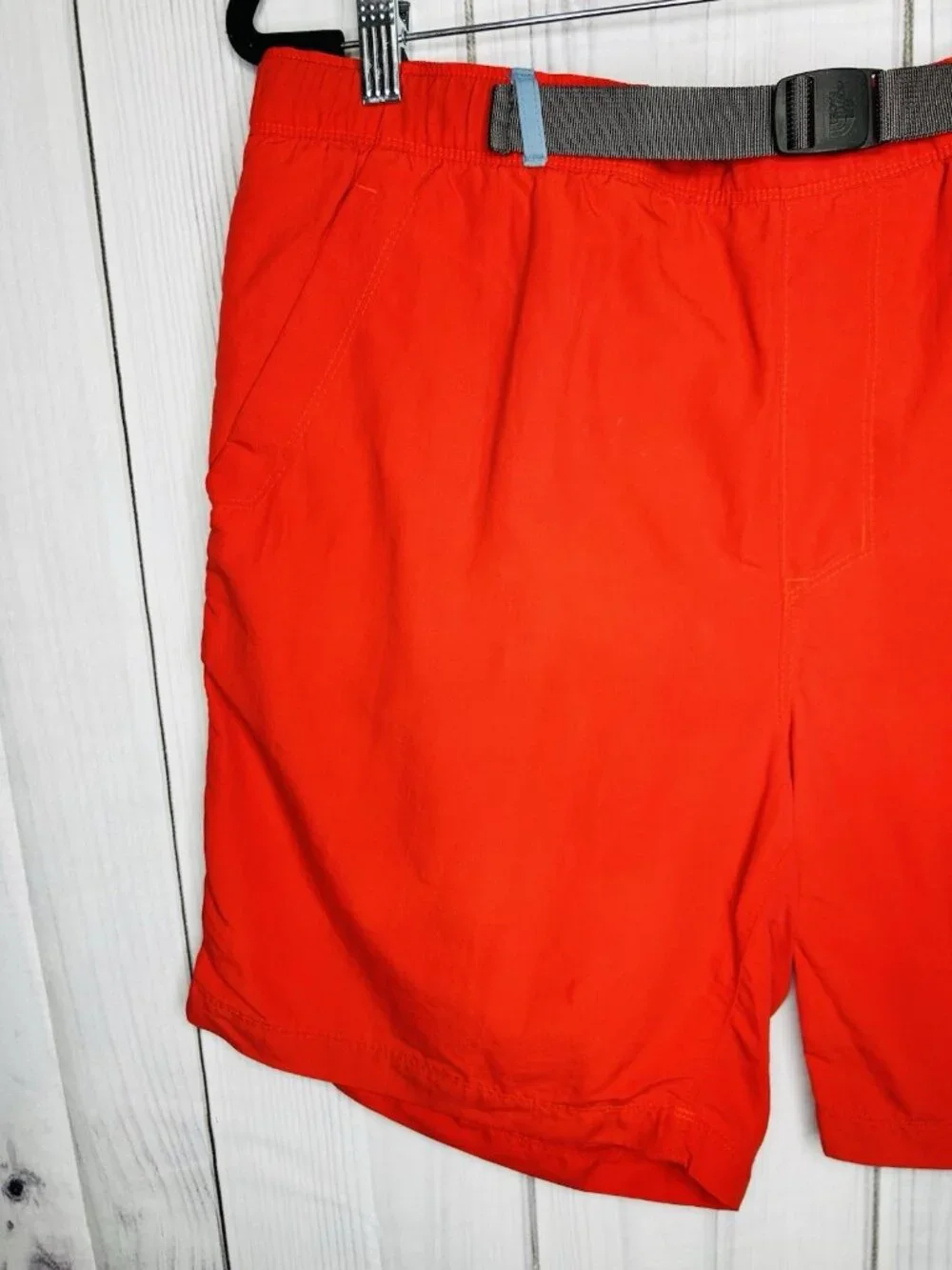 The North Face Men's Class V Belted Hike Shorts Size M Red Built-In Liner